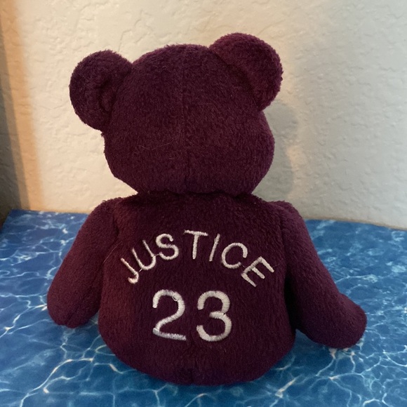 Salvinos Bamm Beanos Beanie Baby Plush Purple David Justice Indians Braves - Picture 3 of 8